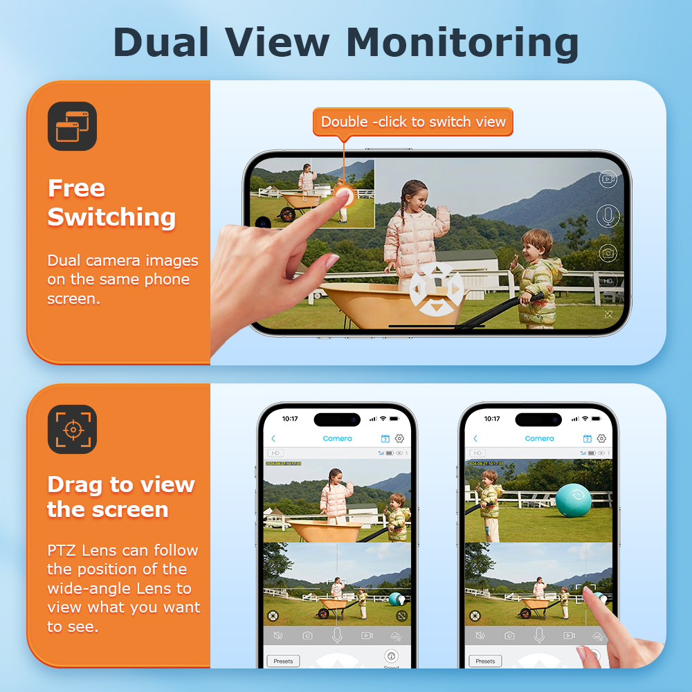 SHIWOJIA 537 8MP Solar Powered Security Camera Night Vision Motion Detection Outdoor Surveillance