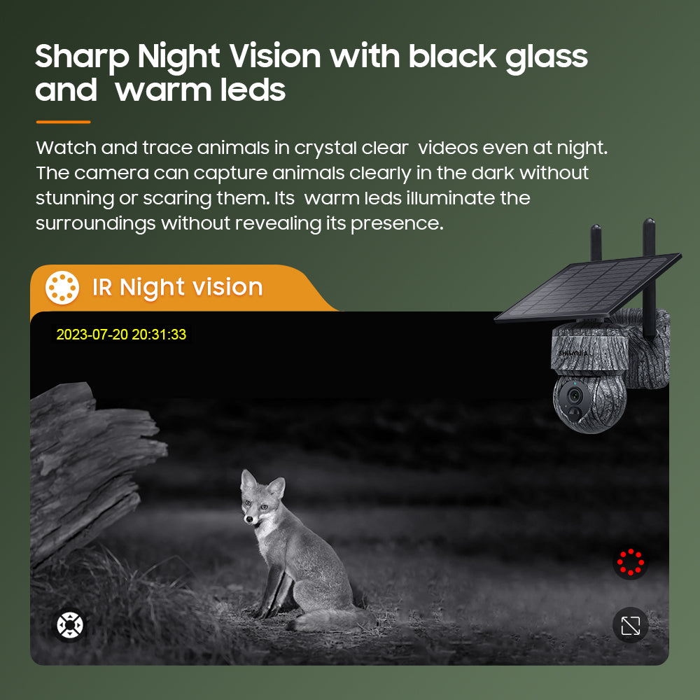 8MP Solar-Powered Surveillance Camera - Enhanced Night Vision & Motion Detection for Ultimate Security"