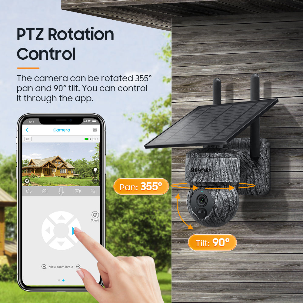 8MP Solar-Powered Surveillance Camera - Enhanced Night Vision & Motion Detection for Ultimate Security"