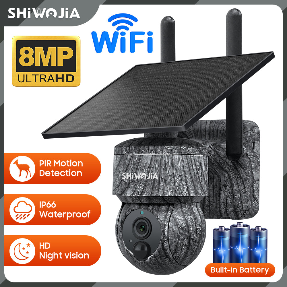 8MP Solar-Powered Surveillance Camera - Enhanced Night Vision & Motion Detection for Ultimate Security"
