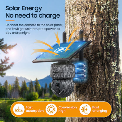 8MP Solar-Powered Surveillance Camera - Enhanced Night Vision &amp; Motion Detection for Ultimate Security"