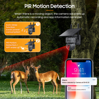 8MP Solar-Powered Surveillance Camera - Enhanced Night Vision &amp; Motion Detection for Ultimate Security"