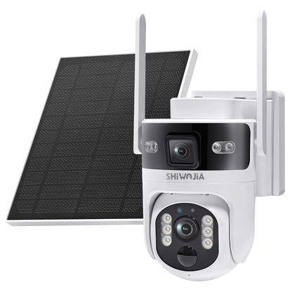 Shiwojia AOV 6MP PIR 4G Solar Powered Security Camera System Ultra HD Night Vision 24 7 Monitoring Waterproof Outdoor Surveillanc