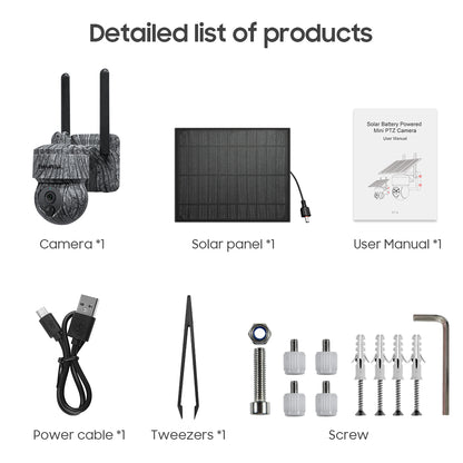 8MP Solar-Powered Surveillance Camera - Enhanced Night Vision &amp; Motion Detection for Ultimate Security"