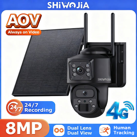 537AOV 8MP 4G Smart Camera — Dual PIR, True 24/7 Protection