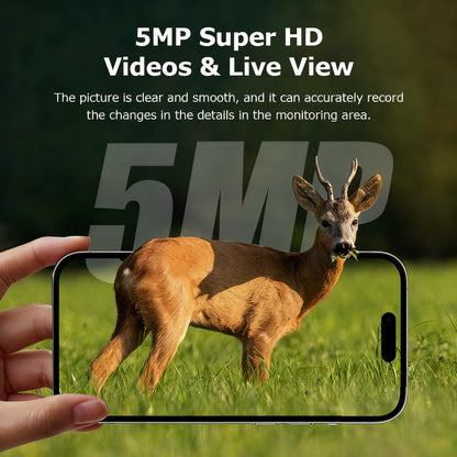 ShiWoJia 808 5MP Hunting Trail Camera – Solar, Night Vision, Outdoor Wildlife Cam